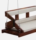 Blue City Decor Walnut Finish Solid Wood Reversible Swing - Image 7