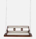 Blue City Decor Walnut Finish Solid Wood Reversible Swing - Image 4