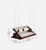 Blue City Decor Walnut Finish Solid Wood Reversible Swing - Image 2