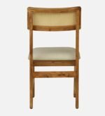 Blue City Decor Natural Finish Acacia Wood 4 Seater Dining Set - Image 8