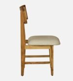 Blue City Decor Natural Finish Acacia Wood 4 Seater Dining Set - Image 7