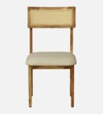 Blue City Decor Natural Finish Acacia Wood 4 Seater Dining Set - Image 5