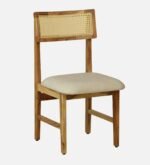 Blue City Decor Natural Finish Acacia Wood 4 Seater Dining Set - Image 6