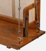 Blue City Decor Solid Wood Rattan Two Seater Swing in Rich Brown Finish - Image 8