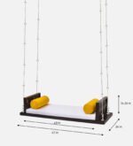 Blue City Decor Classic Solid Wood Swing with Vintage Design Armrests - Image 2