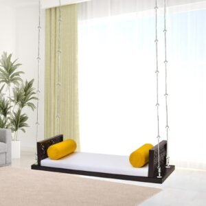 Buy Blue City Decor Classic Solid Wood Swing with Vintage Design Armrests | Swing | Wooden Swing | Living Room Furniture | Outdoor Furniture | Balcony Furniture | Balcony Swing | Solid Wood Furniture | Blue City Decor