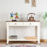 Buy Blue City Decor Vireya Ivory Finish Console Table | Console Table | Wooden Console Table | Living Room Furniture | Blue City Decor
