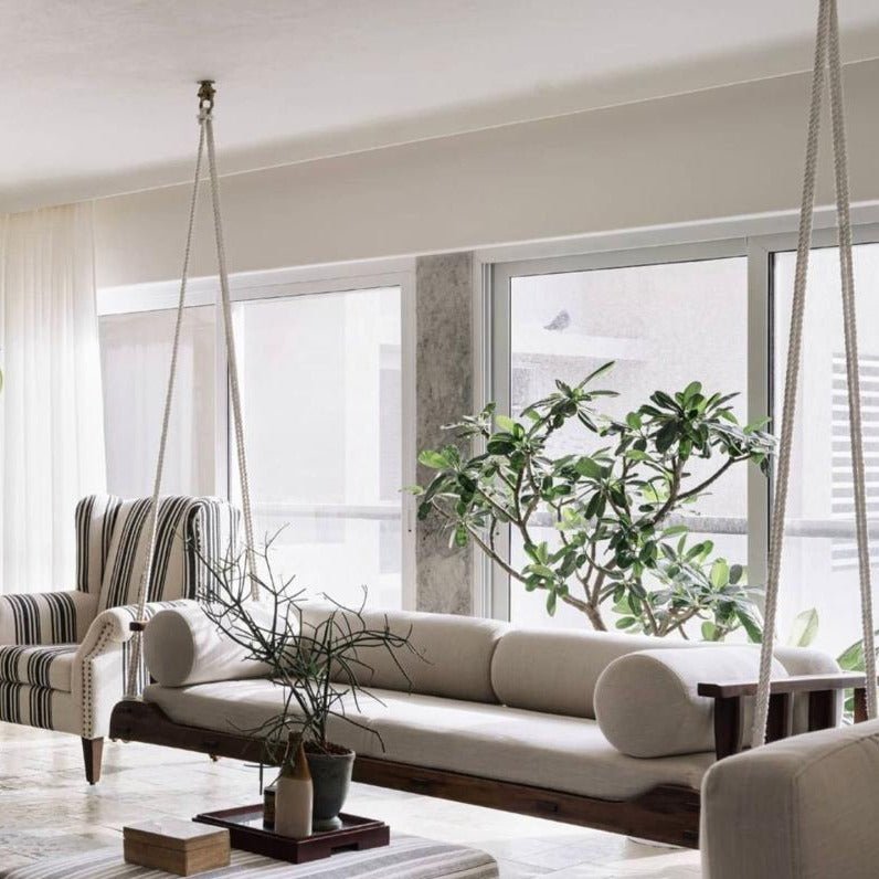 Buy Blue City Decor Premium Wooden Swing for Home | Swing | Wooden Swing | Living Room Furniture | Outdoor Furniture | Balcony Furniture | Balcony Swing | Solid Wood Furniture | Blue City Decor