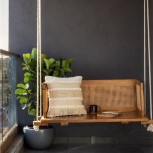 Buy Blue City Decor Solid Wood Jhula for Home Interiors | Swing | Wooden Swing | Living Room Furniture | Outdoor Furniture | Balcony Furniture | Balcony Swing | Solid Wood Furniture | Blue City Decor