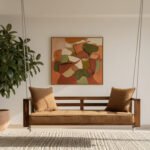 Buy Blue City Decor Classic Minimal Wooden Swing | Swing | Wooden Swing | Living Room Furniture | Outdoor Furniture | Balcony Furniture | Balcony Swing | Solid Wood Furniture | Blue City Decor