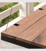 Blue City Decor Solid Wood Hanging Swing with Removable Backrest - Image 5