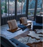 Blue City Decor Solid Wood Hanging Swing with Removable Backrest - Image 6