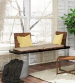 Blue City Decor Solid Wood Hanging Swing with Removable Backrest - Image 3