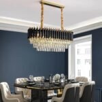 Blue City Decor Black Mamba Oval Crystal Chandelier - Image 14