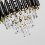 Blue City Decor Black Mamba Round Crystal Chandelier - Image 13