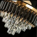 Blue City Decor Black Mamba Crystal Fan Chandelier with Remote Control - Image 7