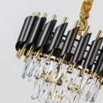 Blue City Decor Black Mamba Round Crystal Chandelier - Image 6