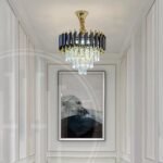 Blue City Decor Black Mamba Round Crystal Chandelier - Image 7