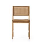 Blue City Decor Riviera Teak and Cane Outdoor Dining Chair (Set Of 2) - Image 3