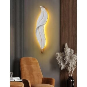 Buy Blue City Decor Alvora Feather Glow Wall Light | Lighting | Wall Light | Decorative Lighting | Modern Lighting | Home Lighting | Interior Lighting | Luxury Lighting | Blue City Decor