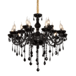 Blue City Decor Zyphora Black Crystal Chandelier in Geometric Luxe Style - Image 6