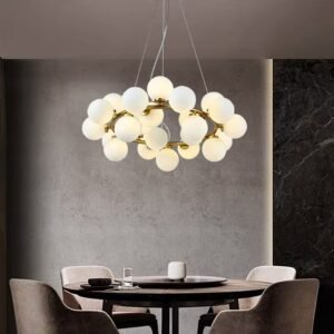 Buy Blue City Decor Bellora Orb Modern Dining Chandelier | Lighting | Hanging Light | Chandelier | Ceiling Light | Decorative Lighting | Modern Lighting | Home Lighting | Interior Lighting | Luxury Lighting | Blue City Decor