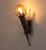 Blue City Decor Industrial Metal Glass Wall Lamp - Image 4