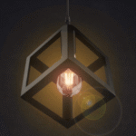 Blue City Decor Cubora Metal Frame Hanging Light - Image 3