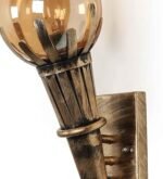 Blue City Decor Industrial Metal Glass Wall Lamp - Image 7