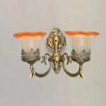 Blue City Decor Velmora Double Light Wall Lamp in Classic Antique Finish - Image 5