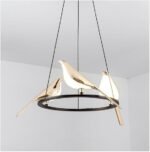 Blue City Decor Chirpy Halo Bird Chandelier - Image 3