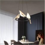 Blue City Decor Chirpy Halo Bird Chandelier - Image 2