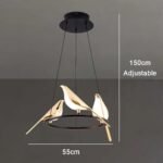 Blue City Decor Chirpy Halo Bird Chandelier - Image 4