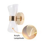 Blue City Decor Aurelia Nordic Mesh Wall Lamp in Gold Acrylic Luxe Finish - Image 8