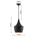 Blue City Decor Black Pendant Light Set of 2 in Modern Design - Image 2