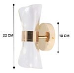 Blue City Decor Aurelia Nordic Mesh Wall Lamp in Gold Acrylic Luxe Finish - Image 7