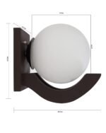 Blue City Decor Lustra Wooden Wall Lamp in Minimal Natural Style - Image 5