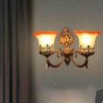 Blue City Decor Velmora Double Light Wall Lamp in Classic Antique Finish - Image 3