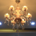 Blue City Decor Aurelia Amber Crystal Chandelier in Radiant Finish - Image 4