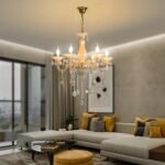 Blue City Decor Aurelia Amber Crystal Chandelier in Radiant Finish - Image 9