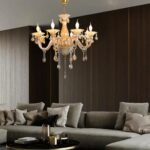 Blue City Decor Aurelia Amber Crystal Chandelier in Radiant Finish - Image 2