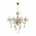Blue City Decor Aurelia Amber Crystal Chandelier in Radiant Finish - Image 15