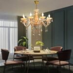 Blue City Decor Aurelia Amber Crystal Chandelier in Radiant Finish - Image 7