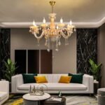 Blue City Decor Aurelia Amber Crystal Chandelier in Radiant Finish - Image 6