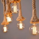 Blue City Decor Pendant Rope Light Set of 4 in Industrial Style - Image 2