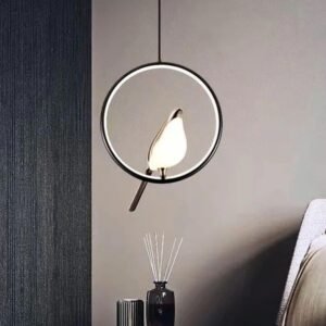 Buy Blue City Decor Chirp Bird LED Pendant Light in Contemporary Matte Black | Lighting | Pendant Light | Hanging Light | Decorative Lighting | Modern Lighting | Home Lighting | Interior Lighting | Luxury Lighting | Blue City Decor