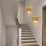 Blue City Decor Trilux Gold Crystal LED Wall Lamp in Triple Layer Luxe Design - Image 2