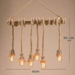 Blue City Decor 6 Light Rope Pendant Lamp in Rustic Luxe Design - Image 4