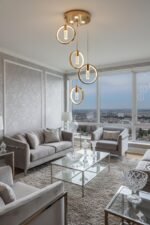 Blue City Decor Velmora Golden Crystal Hanging Light - Image 7
