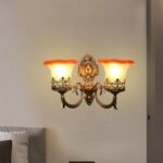 Blue City Decor Velmora Double Light Wall Lamp in Classic Antique Finish - Image 2